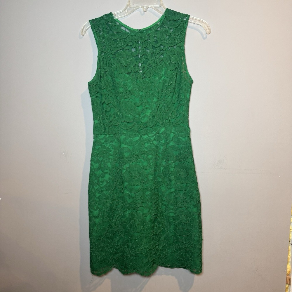 Alexia Admor Kelly Green Lace Sheath‎ Dress Bows Small